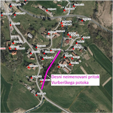 Cilj del je izboljšanje pretočnosti in stabilnosti potoka.